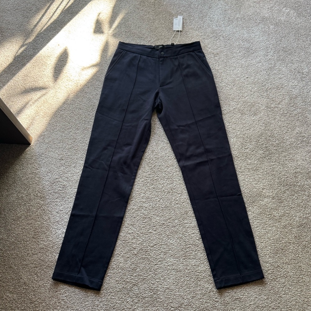 NWT Vince pintuck tapered navy pants